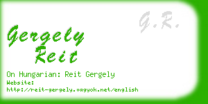 gergely reit business card
